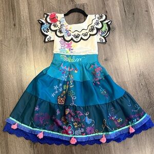 💜Disneyland Disney Parks Mirabel Costume from Encanto Teal and White Cute Dress
